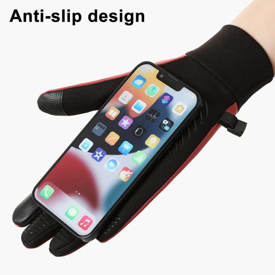 Yousheng Зимние велосипедные перчатки Водонепроницаемые перчатки с сенсорным экраном с нескользящими ладонями Теплые ветрозащитные спортивные перчатки для женщин мужчин Лыжи Пеший туризм