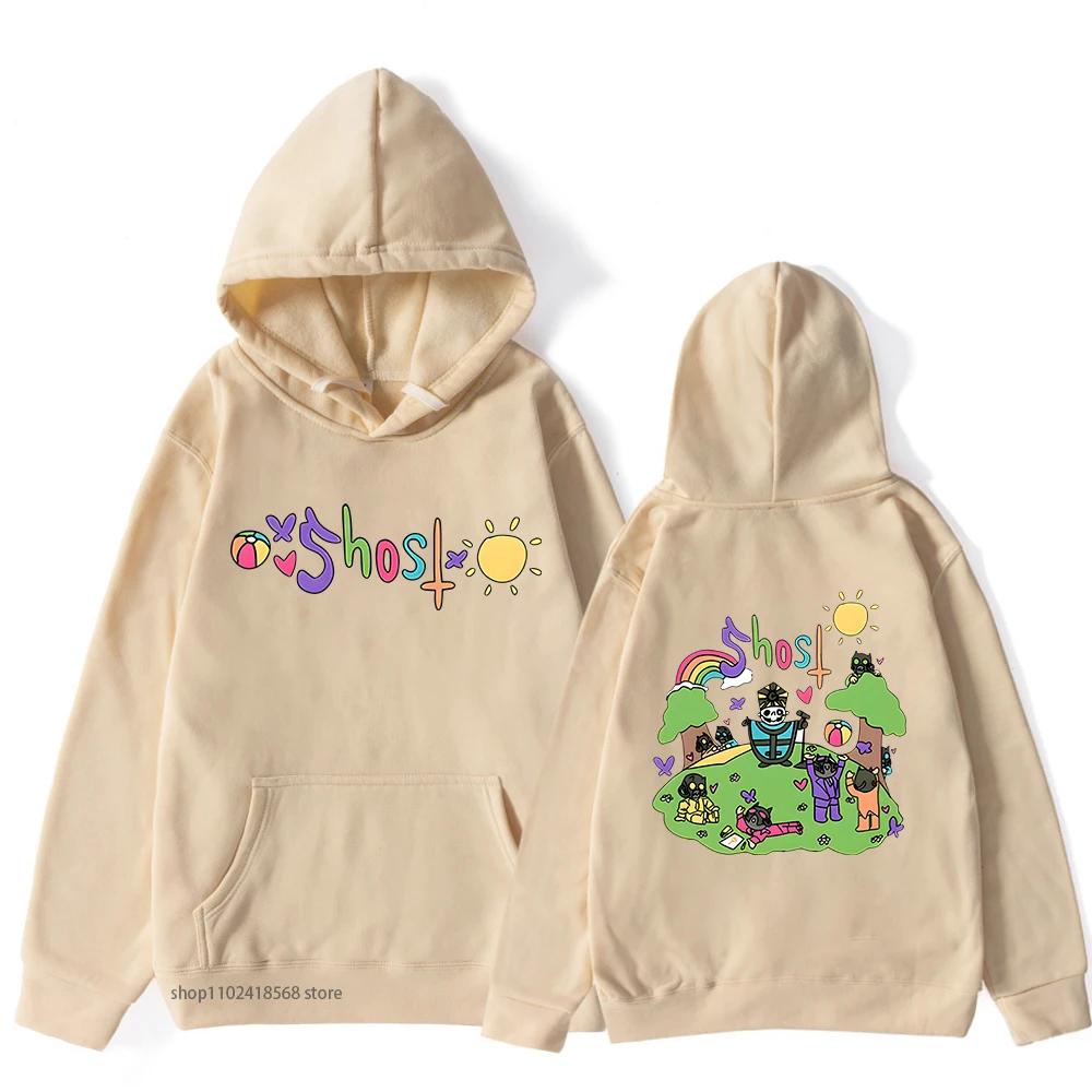 Худи мужское Ghost Music Band, толстовка в стиле хай-стрит, одежда с длинным рукавом, уличная одежда, женская одежда, Y2k, мужское