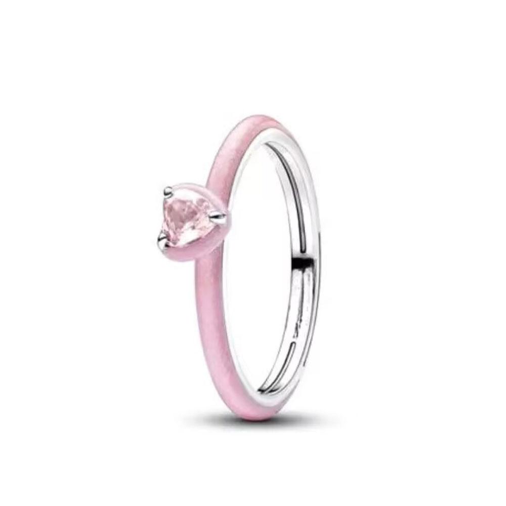 2026 New 925 Sterling Silver Ring Lover's Holiday Gift Jewelry Women Butterfly Pink Heart Golden Infinite Rings