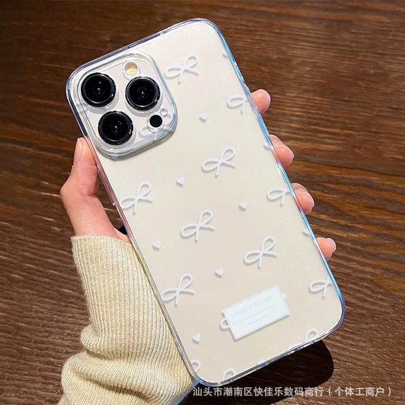 Корейский бант для чехла мобильного телефона Apple iPhone11/12/13/14/15ProMax 16plus противоударный