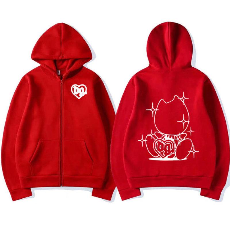 Шведский рэпер Bladee Drain Gang Logo, толстовка на молнии, мужская повседневная толстовка на молнии большого размера, уличная мода, винтажные куртки