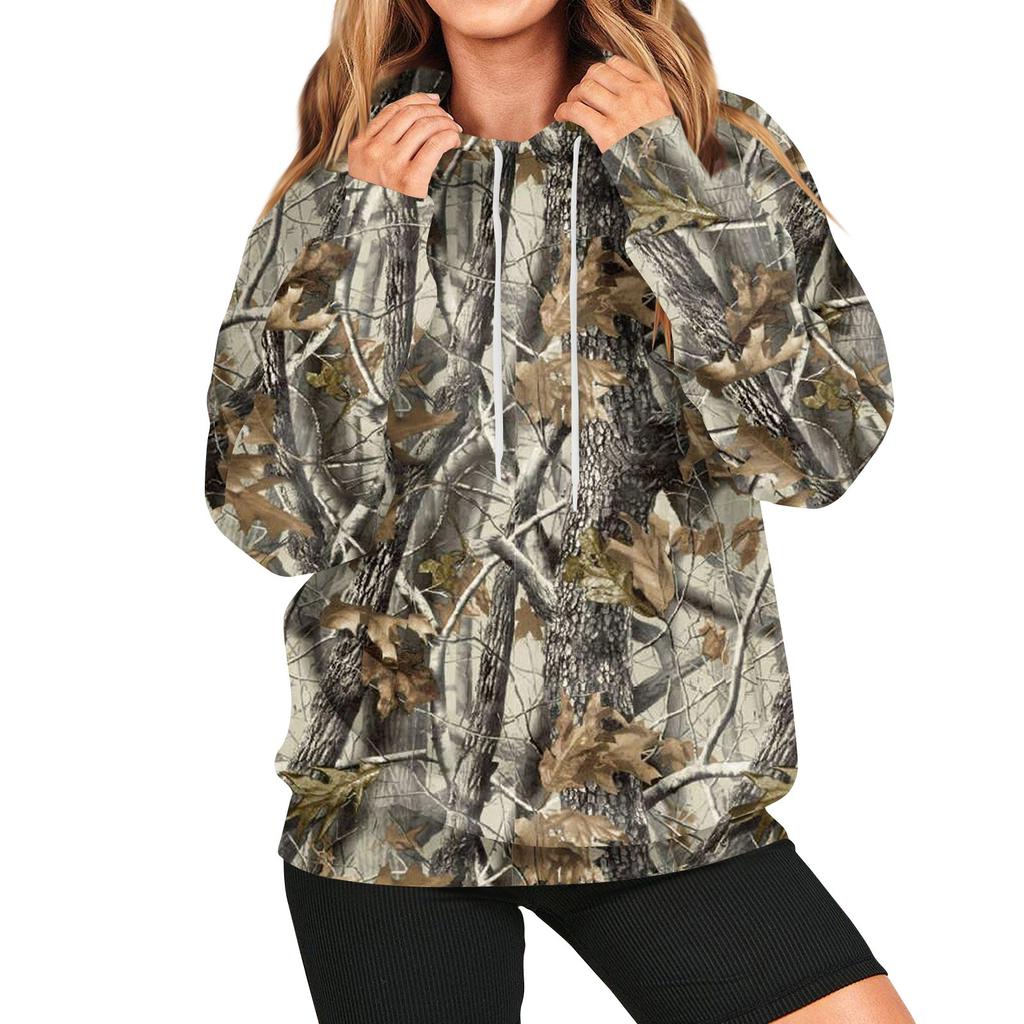 Женская мода повседневная универсальная повседневная толстовка с рисунком повседневная с длинным рукавом уличная камуфляжная толстовка с длинным рукавом с принтом