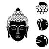 Buddha Head Wall Decor Buddhist Sign Meditation Ornament Home Hanging Display for Corridor