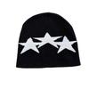 Winter Fall Beanie Knitted Cap With Star Pattern For Casual Streetwear Gift
