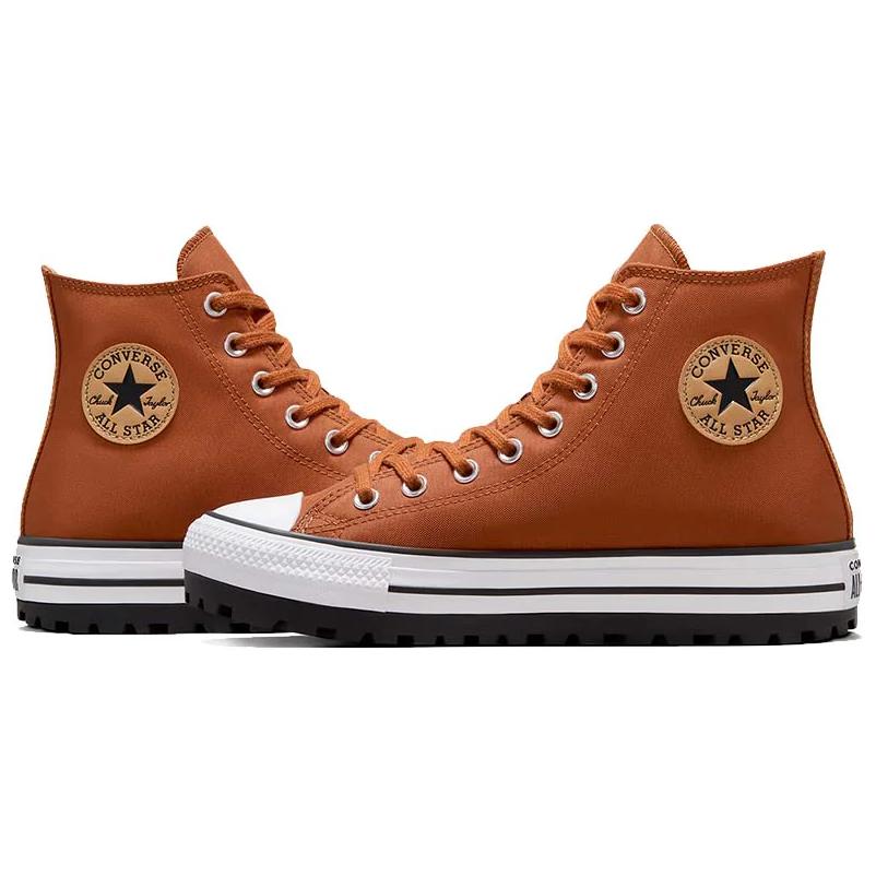 Converse Chuck Taylor All Star City Trek Универсальные Удобные Высокие парусиновые кеды Унисекс Хризантемово-коричневый A05581C
