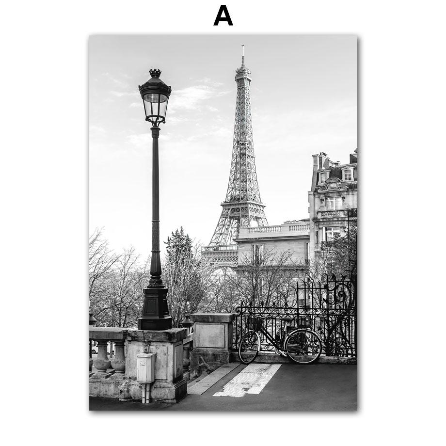 Paris City Towel Love Kiss Girl Black White Living Room Decoration Posters And Prints Wall Art Canvas Painting Wall Pictures