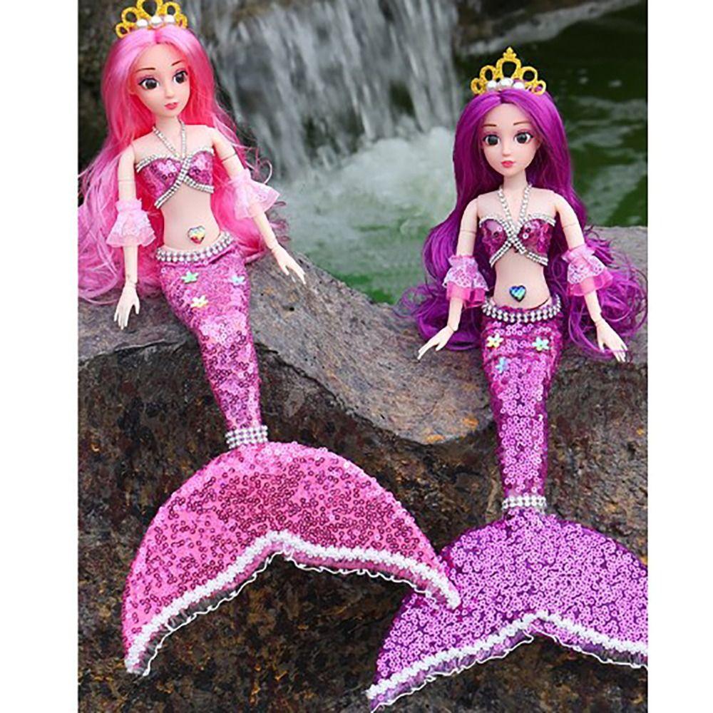Красивая кукла-русалочка 42 см с морским коньком, подарочный набор с волшебной палочкой, детские подарки на день рождения