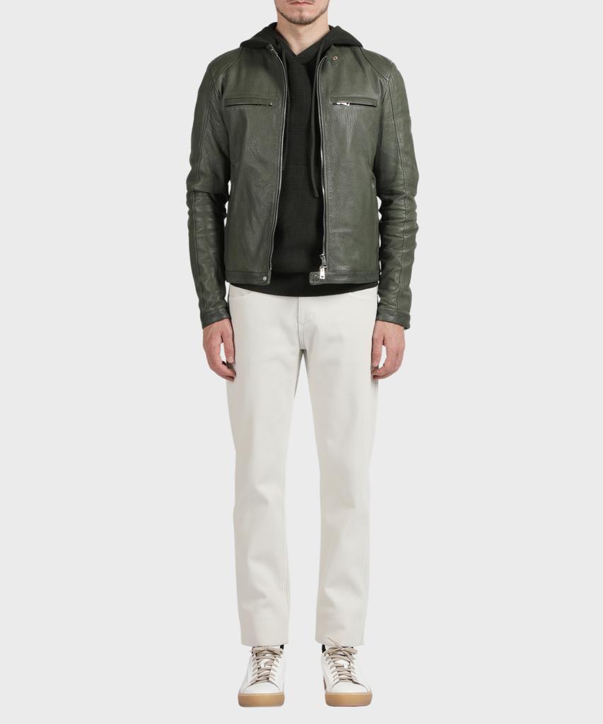 Panicale Green Blouson Lambskin Jacket