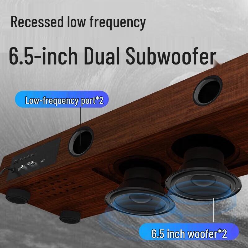 SANSUI DV-91D Home KTV Soundbar with Dual Subwoofers