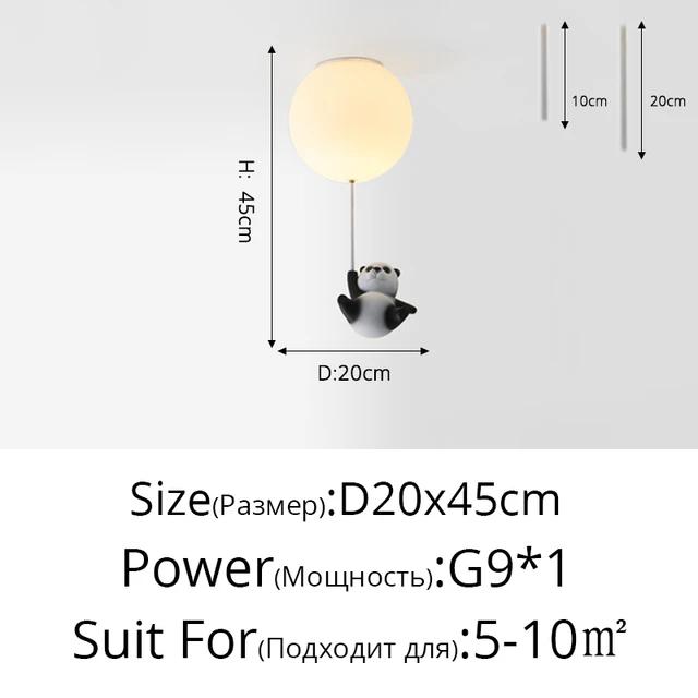 Мультяшный медведь Детские светодиодные люстры Воздушные шары Светильники для детей Спальня Гостиная Столовая Подвесные светильники Дизайнерские лампы