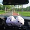 Stuffed Dice Toy Colorful 6cm Cube Fluffy Dot Dice Plushies Decoration Sponge Filling Dice Plush Pendant Backpack Accessories Car Interior