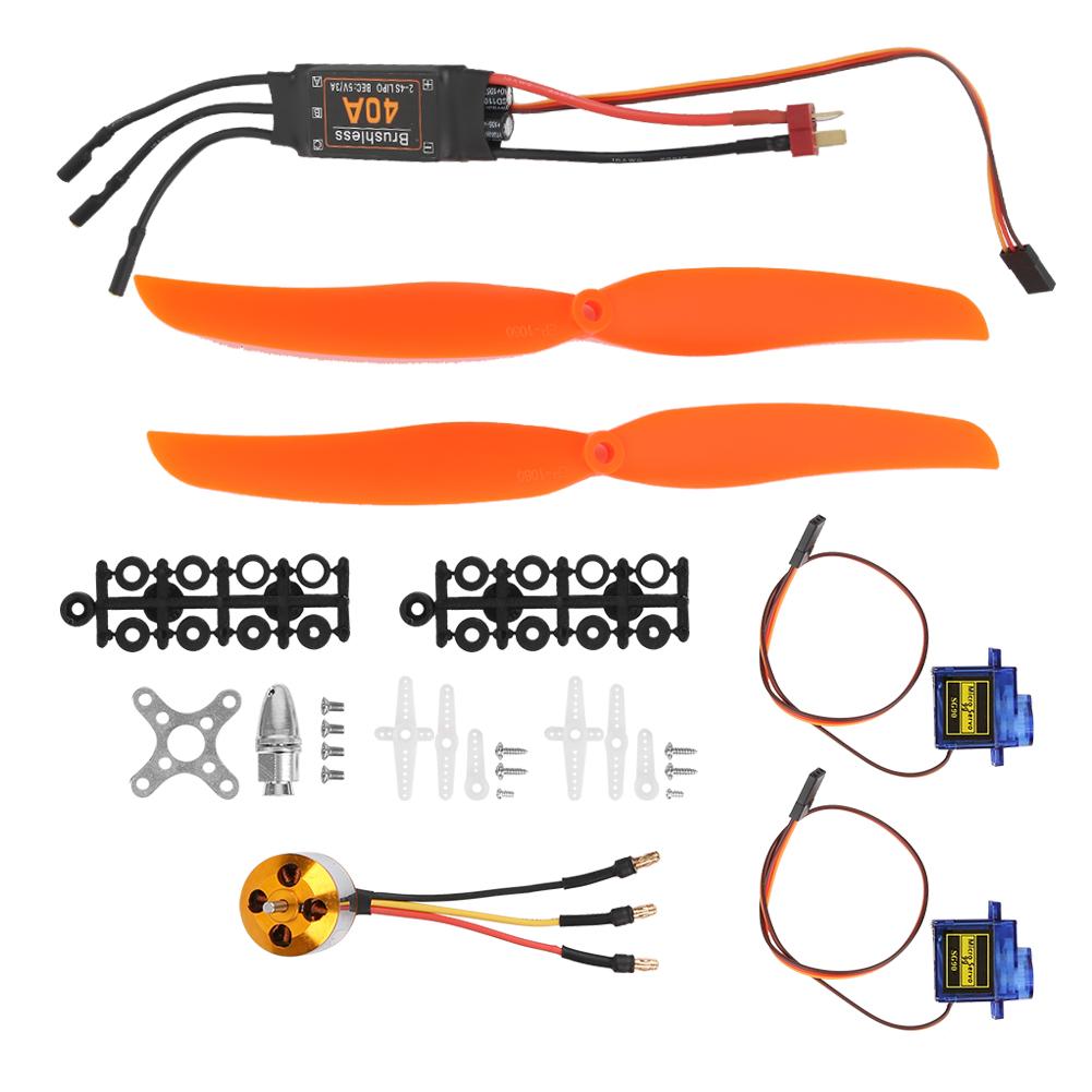 A2212 1000KV Brushless Motor 40A ESC SG90 9G Servo 1060 Propeller for RC Plane(1000KV Motor 40A ESC 9G Servo 1060 Propeller )