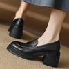 Женские туфли на танкетке из натуральной кожи на толстом каблуке Женские туфли-лодочки на платформе Женские туфли на высоком каблуке Zapatos Mujer Ручная работа толстая подошва Лоферы