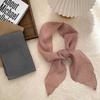 Scarf New Lazy Style Cotton and Linen Solid Color Long Scarf Multi-purpose Headscarf Headband Waffle Plaid Cotton and Linen Silk Scarf Women