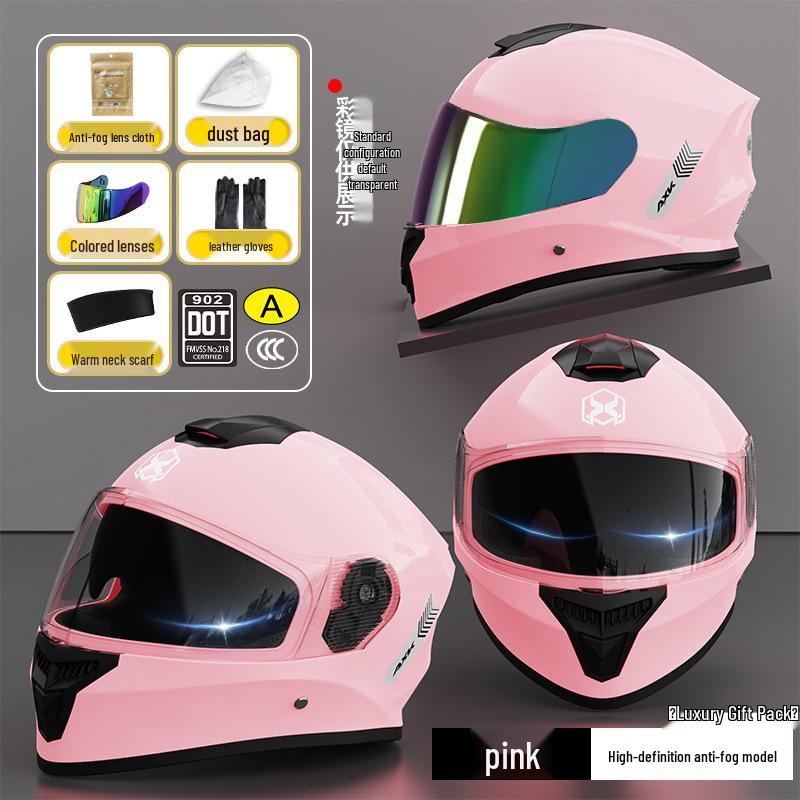 National Standard Certified Full Face Motorcycle Helmet - Four Seasons Universal, Warm, Anti-Fog