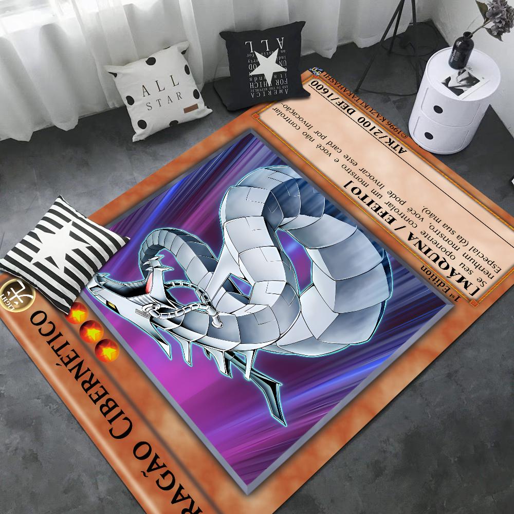 Yu-Gi-Oh КАРТА МОНСТРА Коврик для пола Противоскользящий Впитывающий воду Длинная полоса Подушка Коврик для спальни Приветственный коврик