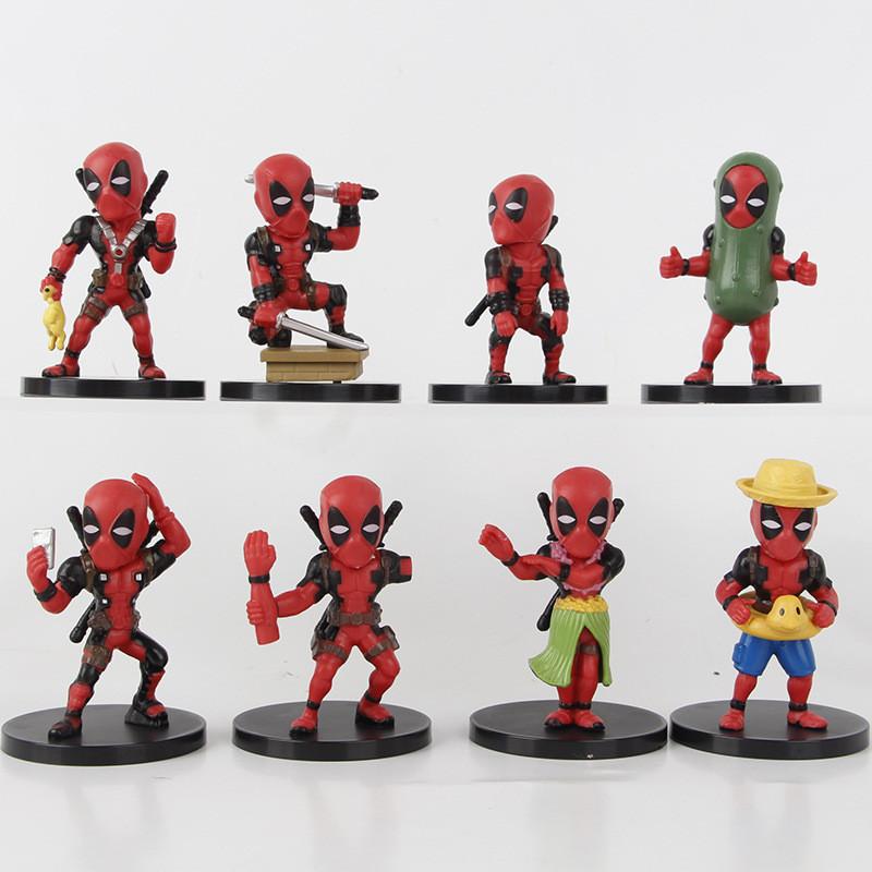 Adorable Deadpool Q Version Collectible Figure Blind Box Toy Model Set For Fans