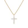 PAVOI 14K позолоченный крест ожерелье для женщин крест кулон золотой кубический цирконий желтый кубический цирконий женское ожерелье, золото,