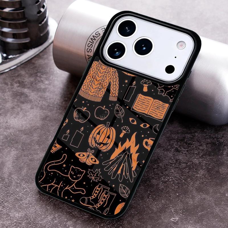 Осенние Листья Падают Хэллоуин Чехол Для Телефона Для iPhone 17 16 15 14 13 12 11 Pro Max Plus 17Air Мягкий Силиконовый Чехол