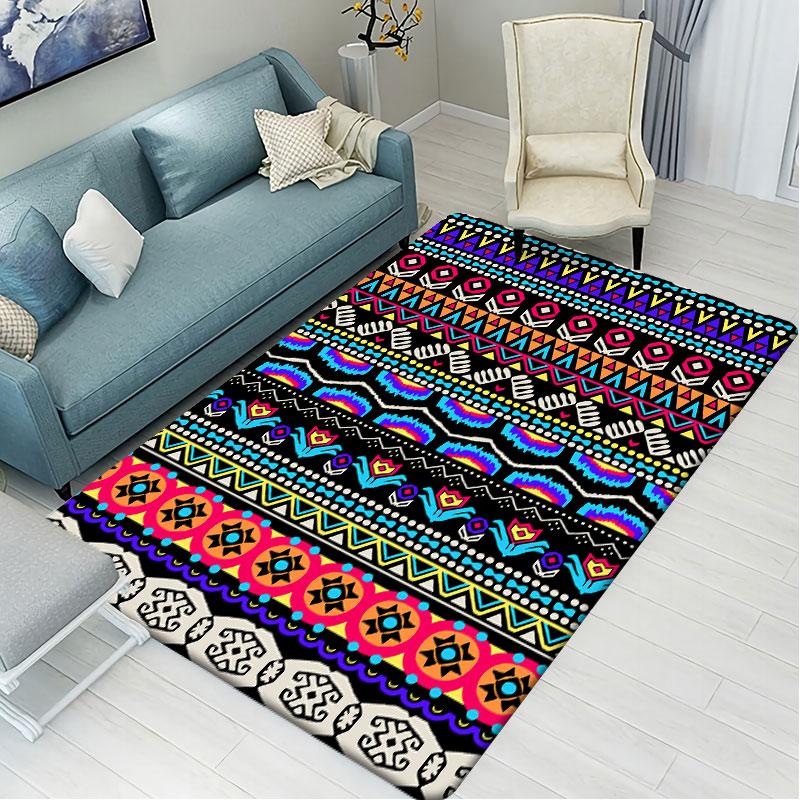 Напольный коврик с геометрическим рисунком для ванной комнаты, нескользящий водопоглощающий коврик для гостиной, дверной коврик, коврик для пола, вечерние