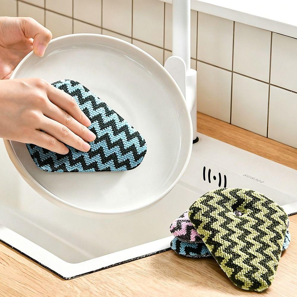 Water Drop Shape Dish Scrubber Sponge Non Scratch Kitchen Sponge Cleaning Pad  Kitchen Accessories