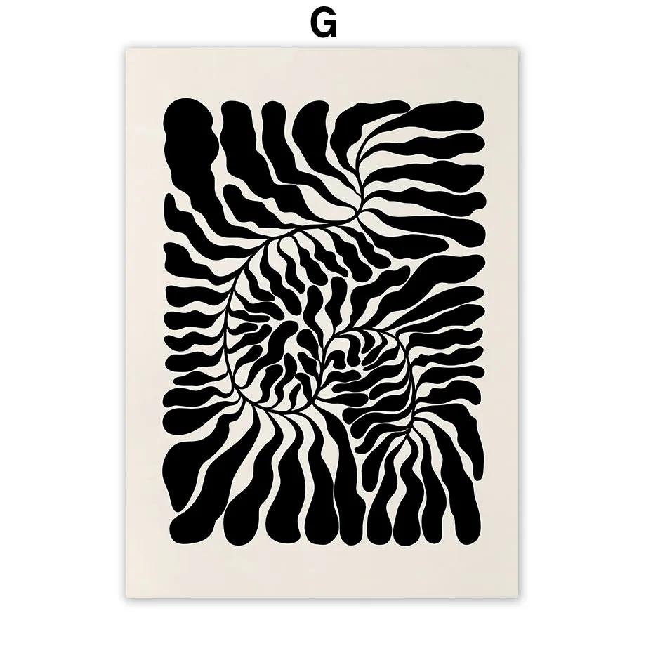 Abstract Boho Leaves Lines Face Heart Sun Posters And Prints Canvas Painting Nordic Wall Art Pictures Living Room Home Decor