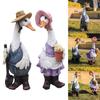 Lively Duck Couple Figurines for Outdoor Decoration Handcrafted Resin Designs To Enrich Your Garden Experience