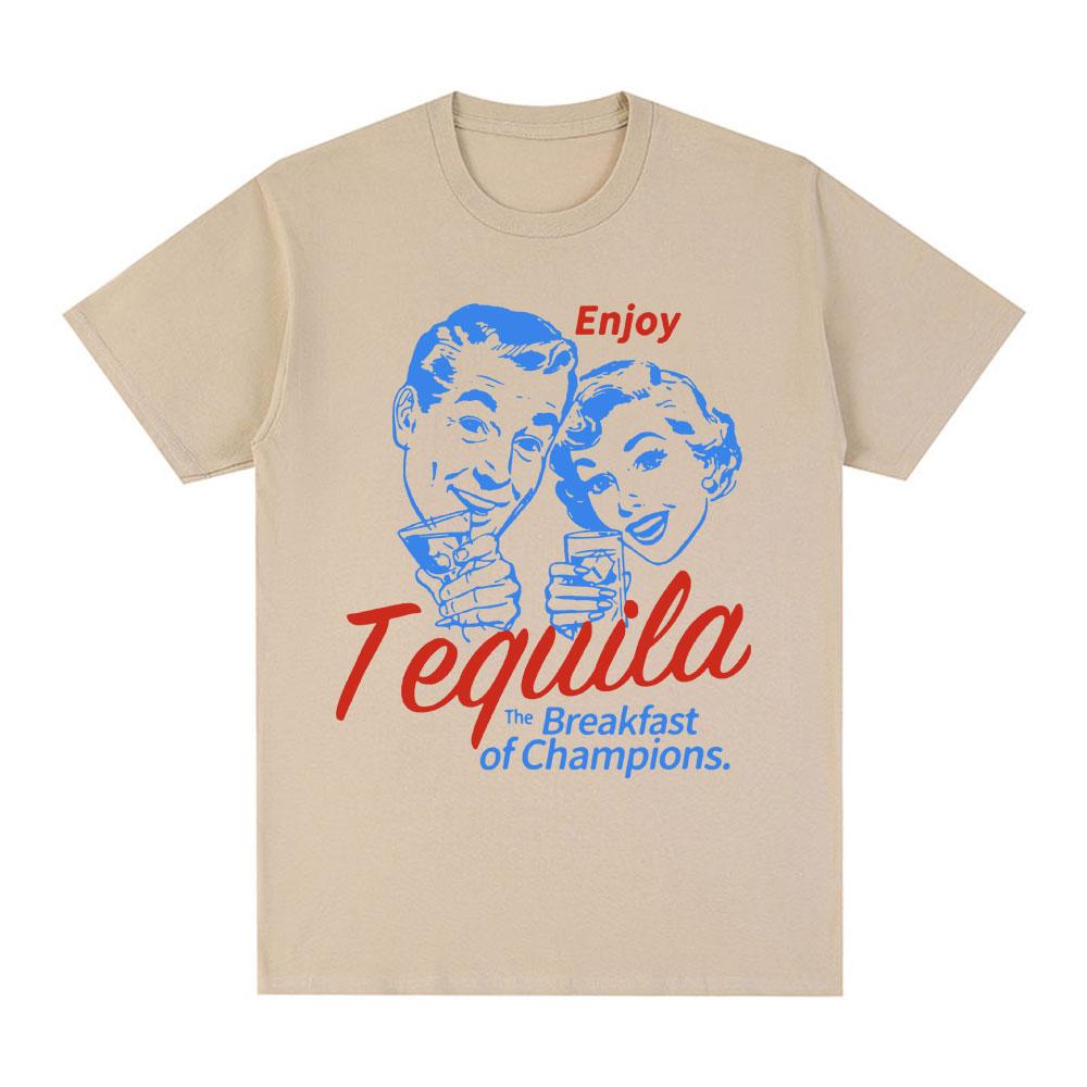 Enjoy Tequila Retro Graphic T Shirt Cute Funny Alcohol Drinking T-Shirts Vintage Fashion T Shirts Tops Clothing Unisex