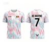 2026 Belgium De Bruyne 7 Soccer T Shirt Jersey Belgian Flag Print Quick Dry Breathable Training Tee Summer Sports Football Top