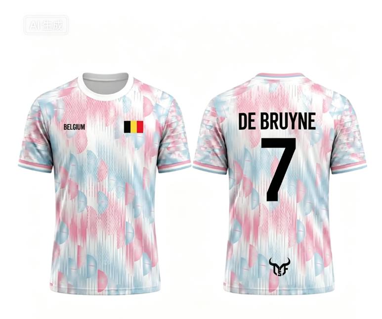 2026 Belgium De Bruyne 7 Soccer T Shirt Jersey Belgian Flag Print Quick Dry Breathable Training Tee Summer Sports Football Top