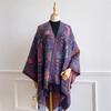 Роскошный бренд Осенний кашемировый палантин-шаль Пашмина Женский теплый зимний дизайнерский принт Женский фуляр Хлопковое пончо Столы Шарф
