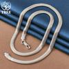 925 Sterling Silver 16/18/20/22/24 Inch 6mm Flat Snake Chain Necklace Jewelry