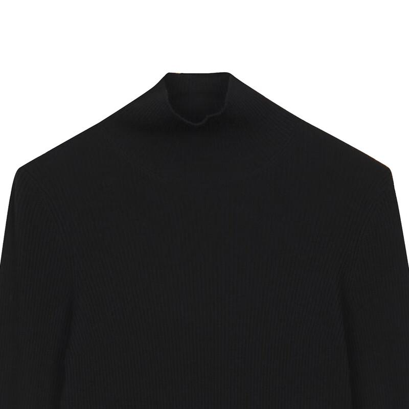 LESS 2024 Winter Slim Fit High Neck Pullover Sweater