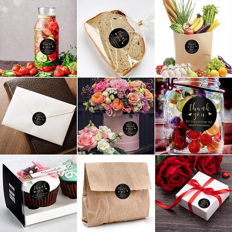 1-дюймовый рулон из 500 декоративных наклеек «Спасибо за покупку»