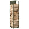 VidaXL Firewood Rack Olive Green 25x25x100 Cm, Fireplace Log Holder, Log Holder, Log Rack 864270