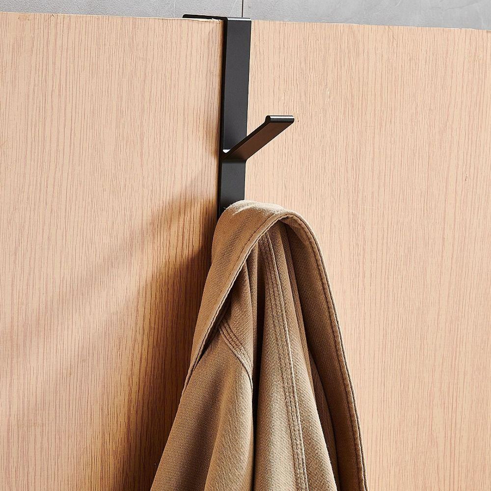 Стойка для хранения на задней двери без перфорации, вешалка для одежды из нержавеющей стали, новый крючок на задней двери