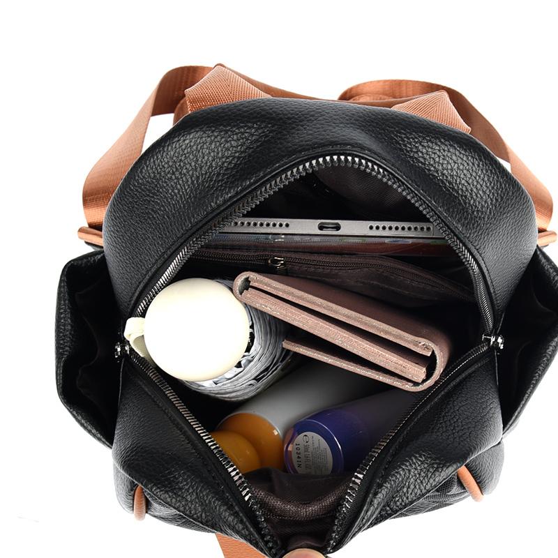 Рюкзак женский контрастный цвет дорожная сумка многофункциональная сумка через плечо