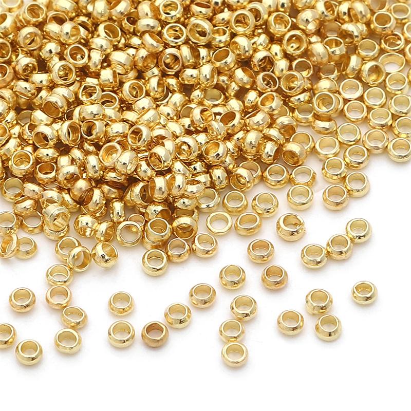 100 шт./пакет медные позиционирующие шариковые бусины для DIY ожерелье, браслет, серьги, изготовление ювелирных изделий, аксессуары для рукоделия