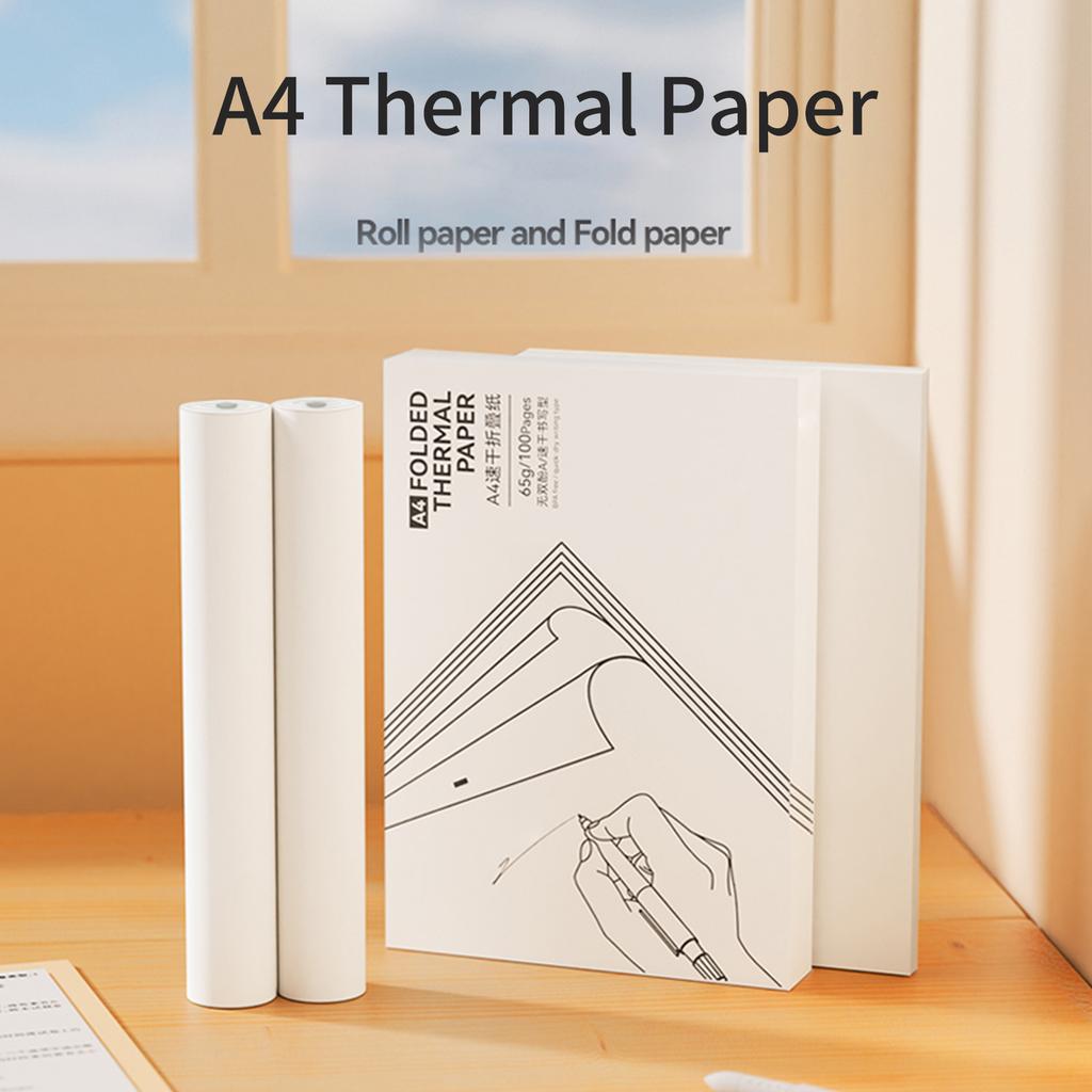 Термобумага PeriPage Fold, совместимая с термопринтером PeriPage A40, быстросохнущая, идеально подходит для фото, картинок, чеков