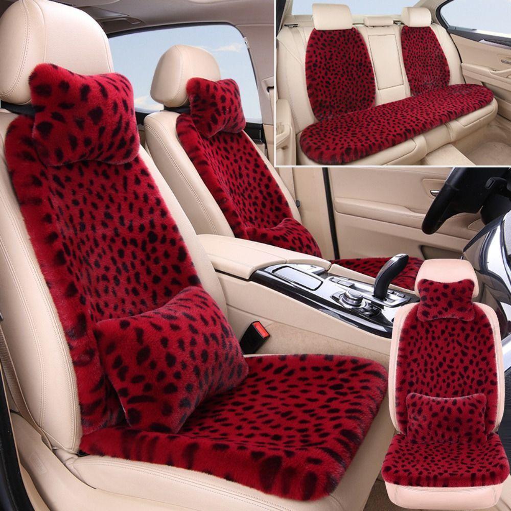 Non-slip Winter Car Seat Cushion Rabbit Fur Plush Seat Cushion Rabbit Fur Car Pad Cushion Front