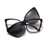 Magnet Clip Polarized Sunglasses Optical Glasses Frame Women Fashion Cat Eye 2 In 1 Sun Glasses Woman TR90 Spectacle