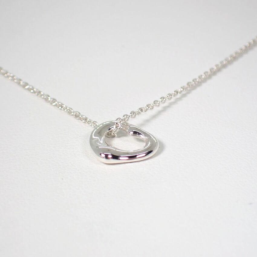 [Б/у] TIFFANY/Tiffany 925 Open Heart Pendant/Necklace/g411-55