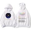 Rainbow-orbit Men Hoodie Front Coldplay Spheres Chest Print, Solar System Back Art Graphic, Thick Fleece Pullover Sweatshirt for Leisure Sport Trips
