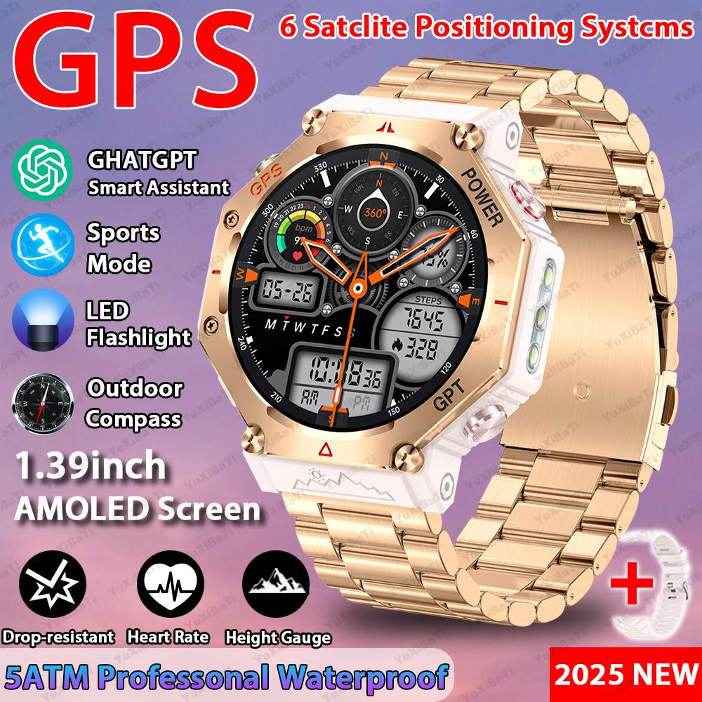Военные умные часы T-Rex 3 со встроенным GPS, компасом, альтиметром, барометром, водонепроницаемостью 10ATM, IP69K, Bluetooth-звонками, умные часы