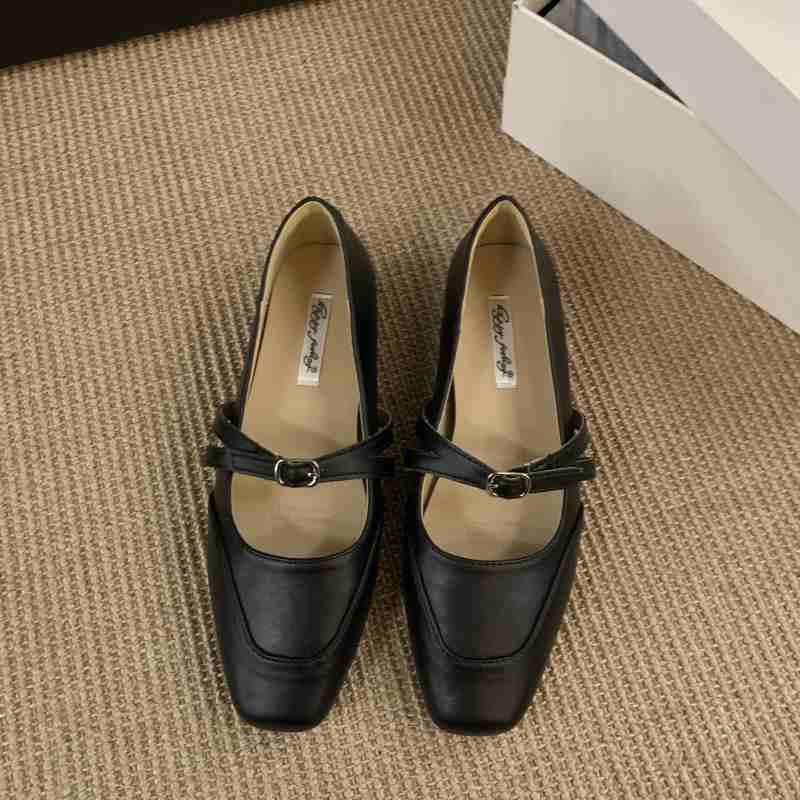 Мода Bailamos 2025 Женские балетки Мода Круглый носок Слипоны Женские элегантные туфли Мэри Джейн Мягкий плоский каблук Уличные Платье Балетки M