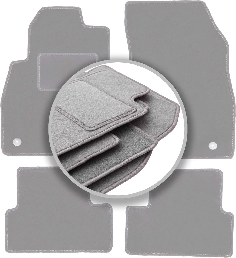 Gray car mats for: Opel Astra J hatchback, sedan, station wagon, sports tourer (2009-2015)