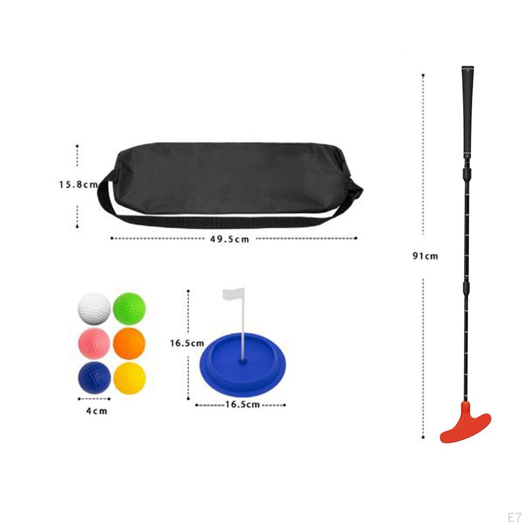 Golf Putte,r Putting Club with 6Pcs Balls, Practice Aid for Adults Kids