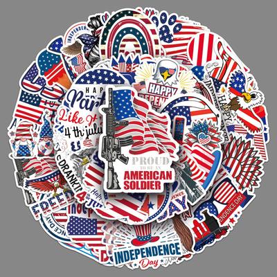 50 Стикеры на День Независимости США Креативное Украшение Чехол для Мобильного Телефона Кружка Чемодан Водонепроницаемый Стикер
