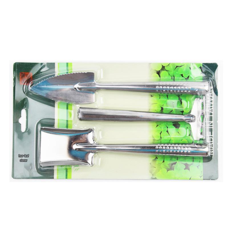 Набор садовых инструментов из нержавеющей стали: Лопата, мотыга и грабли для цветов и горшечных растений.