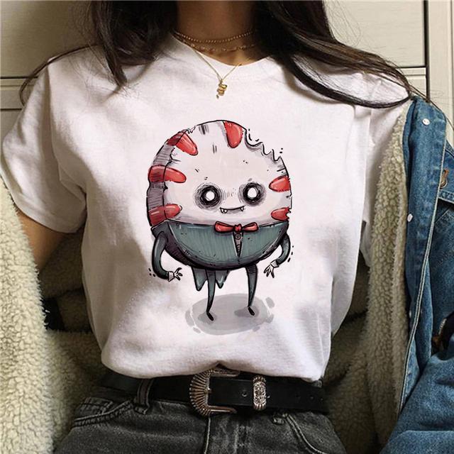 Harajuku Horror Психоделическая футболка сатаны Футболка в стиле панк Футболка с демоном Grim Death
